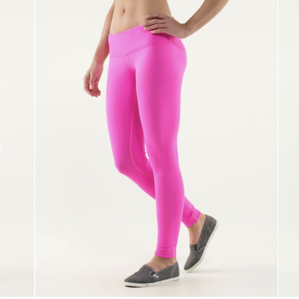 Lululemon Wunder Under Pant *Reversible Raspberry Glo Light/ Raspberry Glo Light - Picture 3 of 11